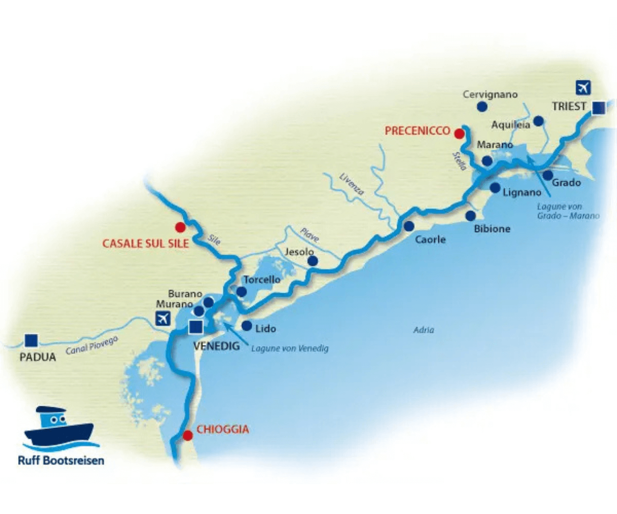 Wasserkarte Venedig Wasserkarte Venedig